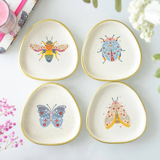 Floral Bug Trinket Dishes