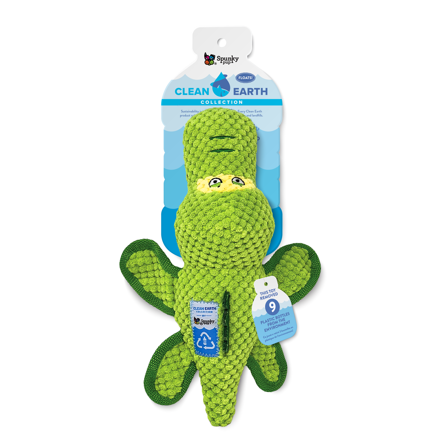 Spunky Pup - Clean Earth Recycled Plush Toys - 100% Sustainable: Large / Octopus