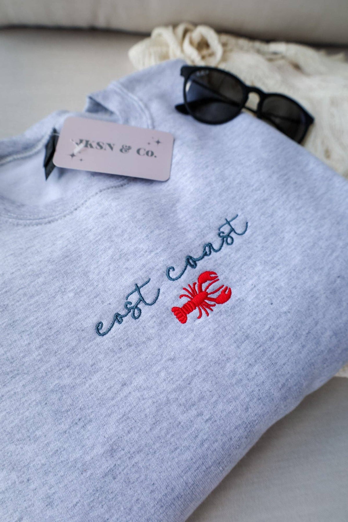 JKSN & Co. - East Coast Lobster Embroidered Sweatshirt