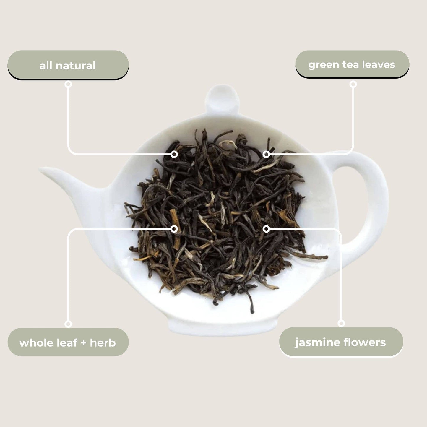 Tea with Tae - Jasmine Green Tea Mini Tube Gift (5 tea bags)