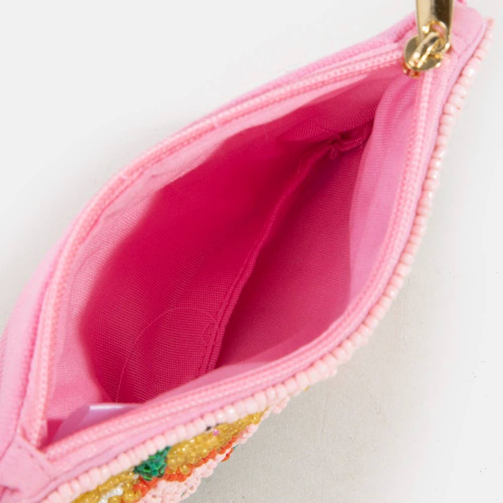 Colorful Butterfly Beaded Coin Purse