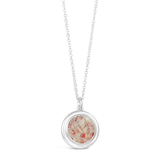 Explorer Round Necklace - Silver - Abalone