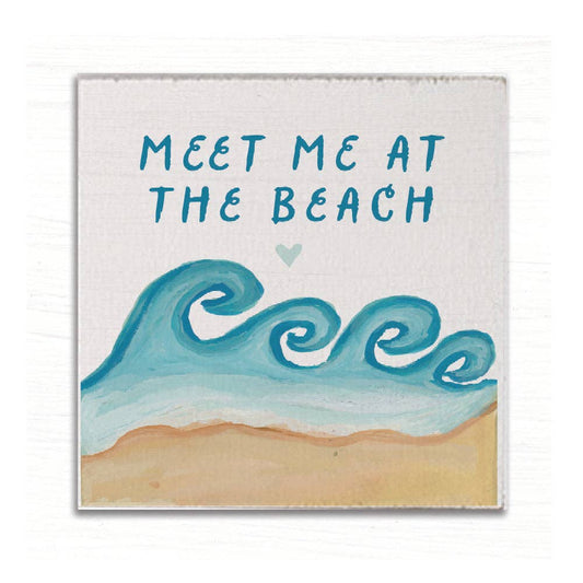 Rustic Marlin - Meet Me At The Beach Waves Magnet