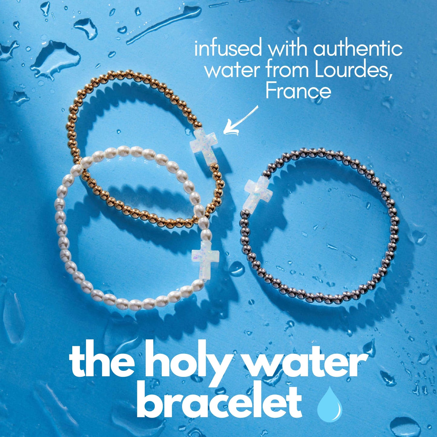 Holy Water Bracelet - HOLY WATER STRETCH BRACELET: Yellow Gold