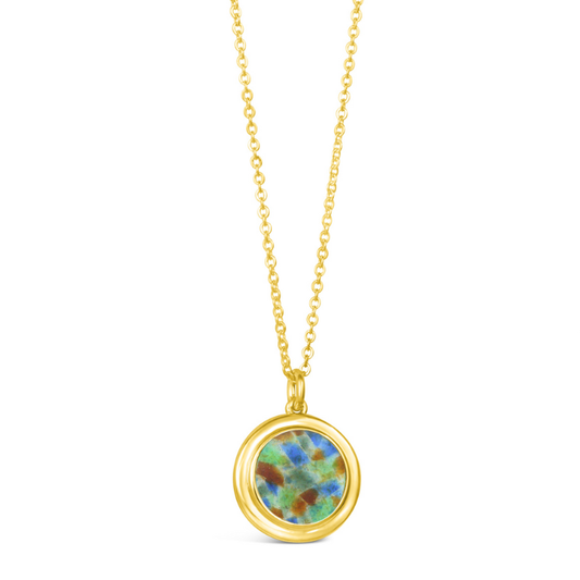 Explorer Round Necklace - Gold - Mother of Pearl