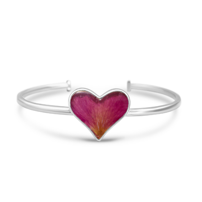 Explorer Heart Cuff Bracelet - Silver