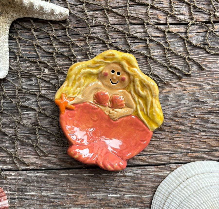 August Ceramics - Ceramic Mermaid Dish in assorted colors