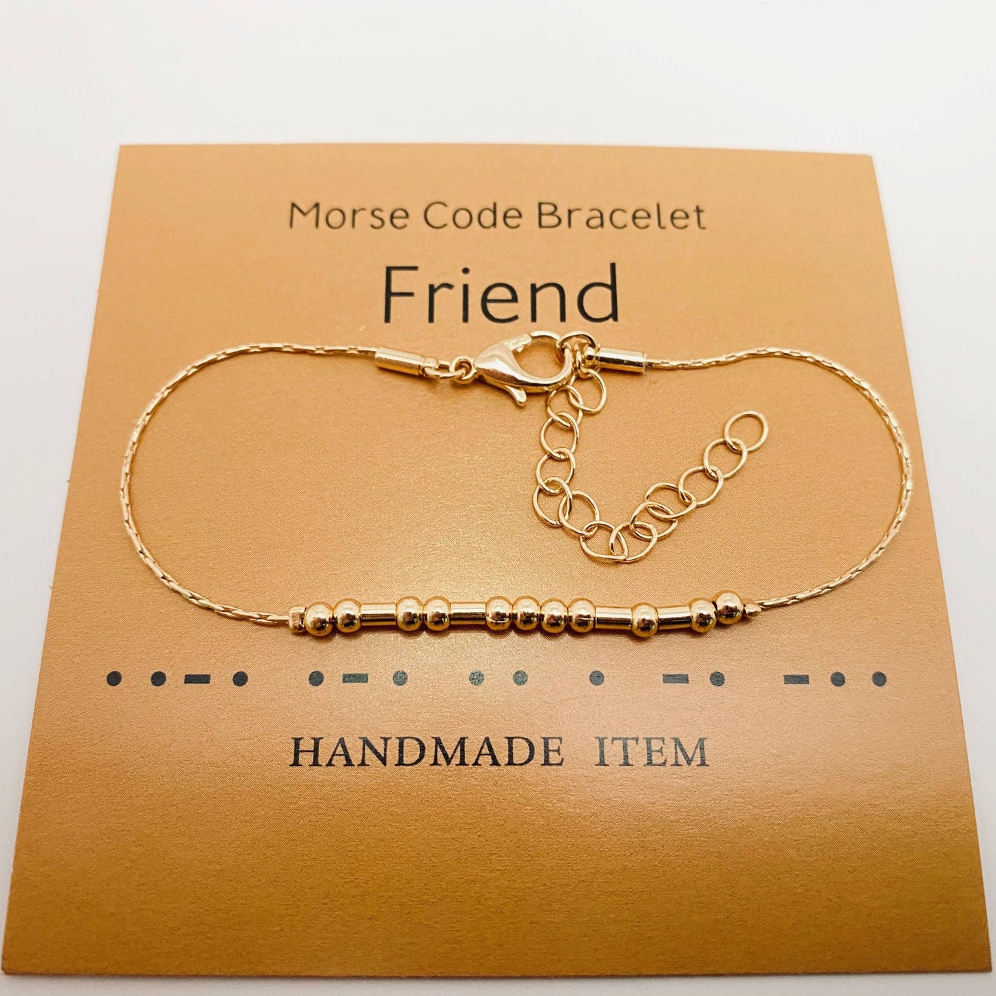 Mio Queena - Handmade Golden Morse Code Bracelet: BEST BITCHES