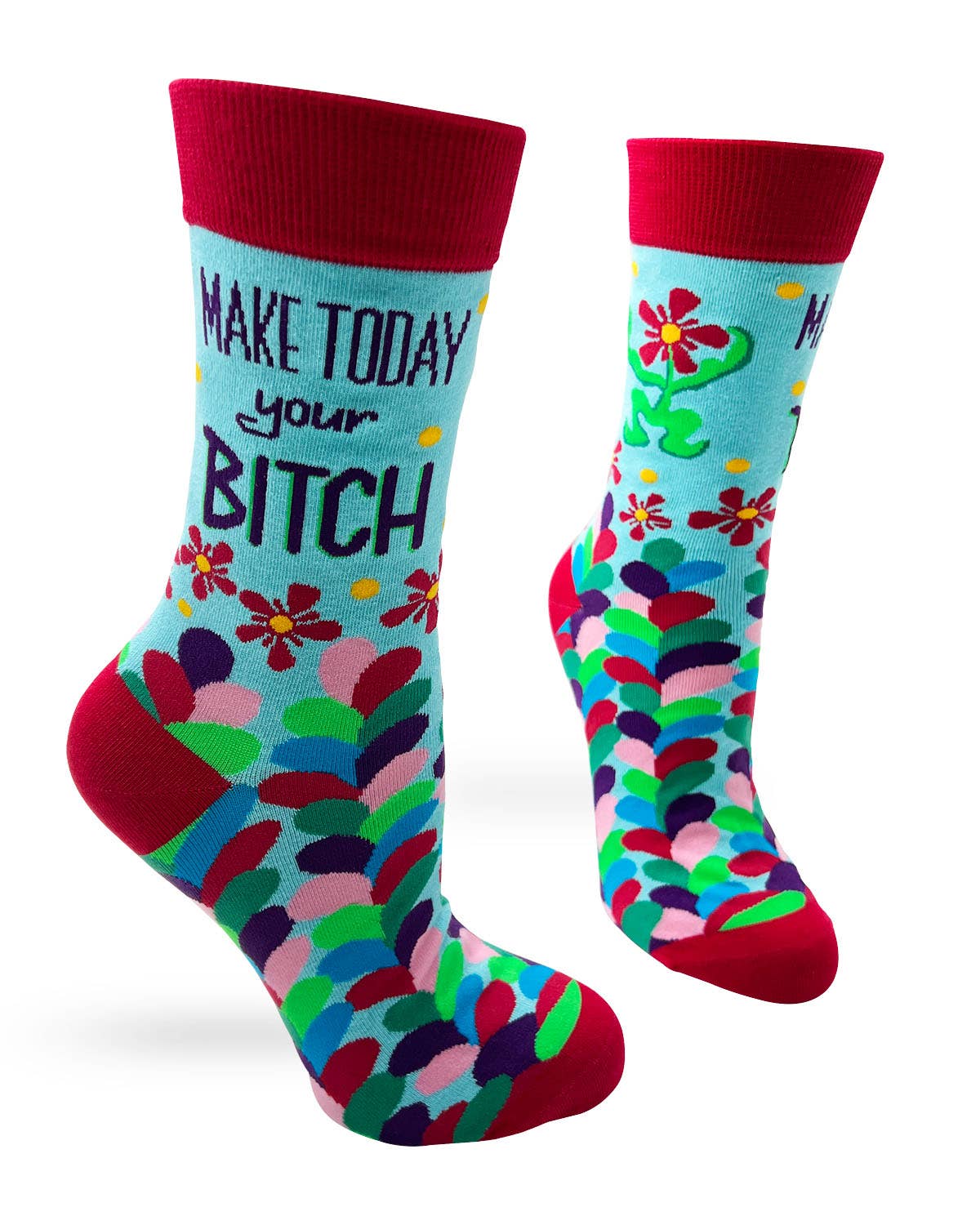 Fabdaz - Make Today Your Bitch Ladies' Novelty Crew Socks