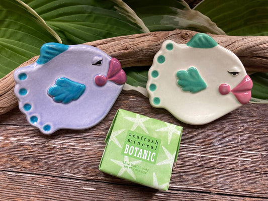 August Ceramics - Ceramic Fish Dish teabag rest or jewelry holder