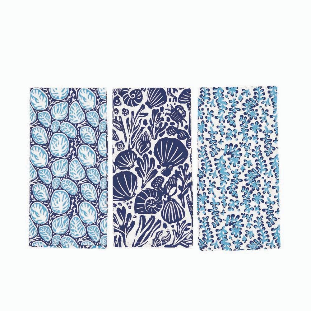 Sea Life Cotton Kitchen Towels (Set of 3)