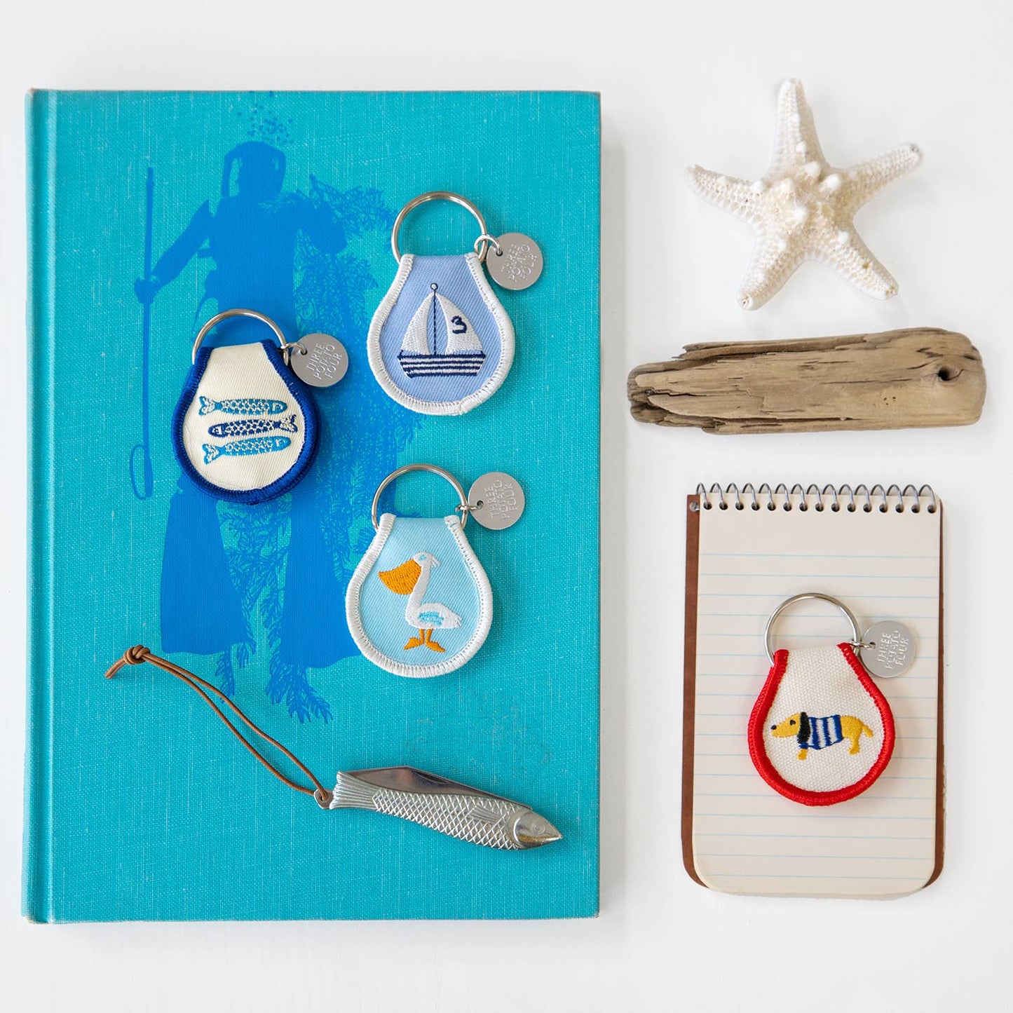 Three Potato Four - Patch Keychain - Sailboat