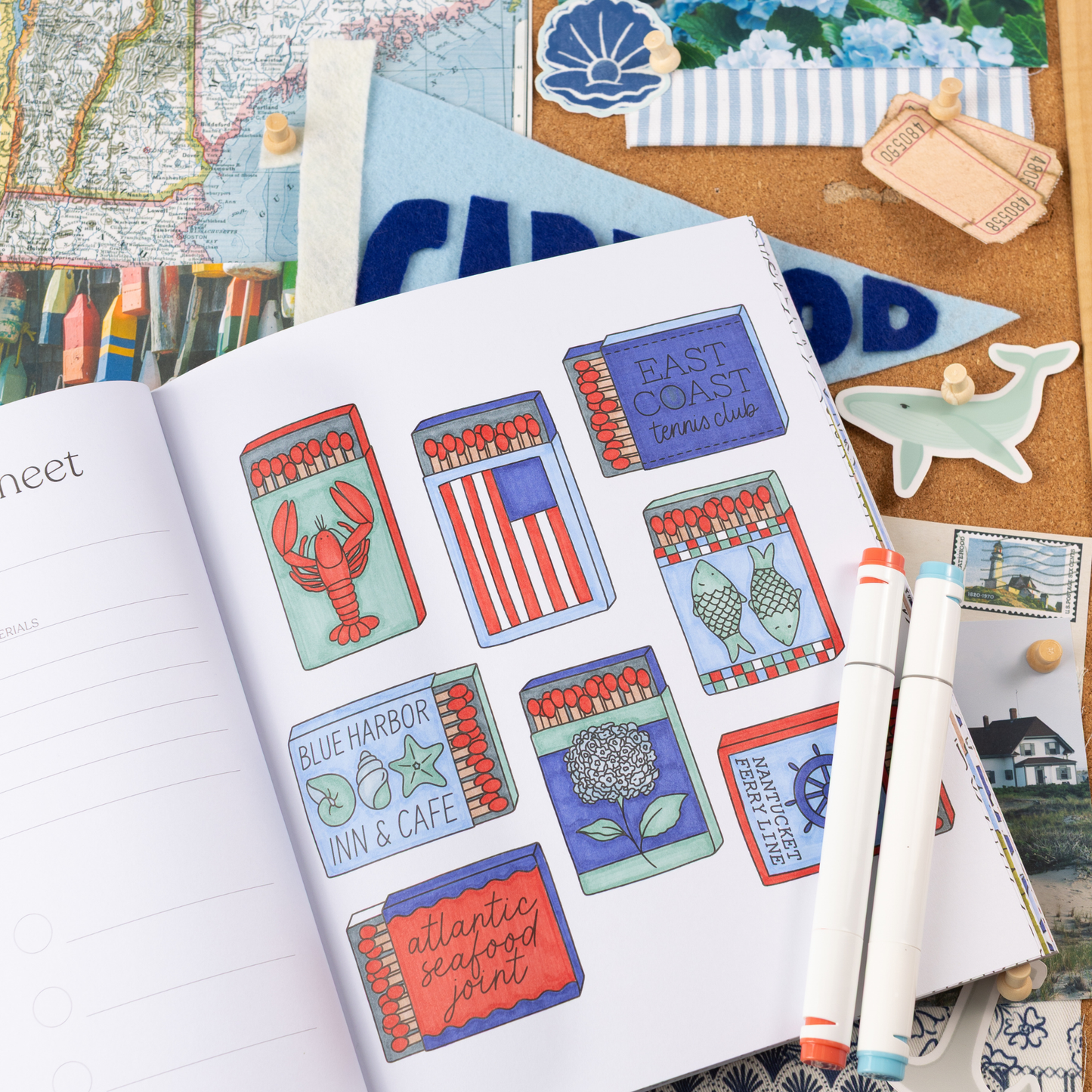 Elyse Breanne Design - Coastal Americana Coloring Book