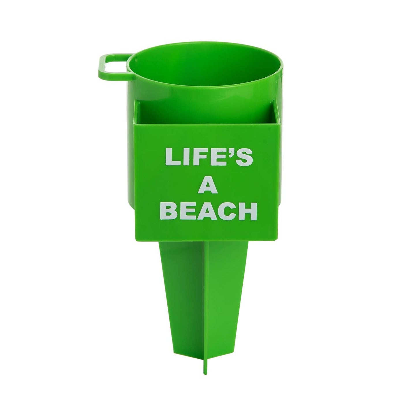 8" Plastic Green Life's A Beach Drink Spike