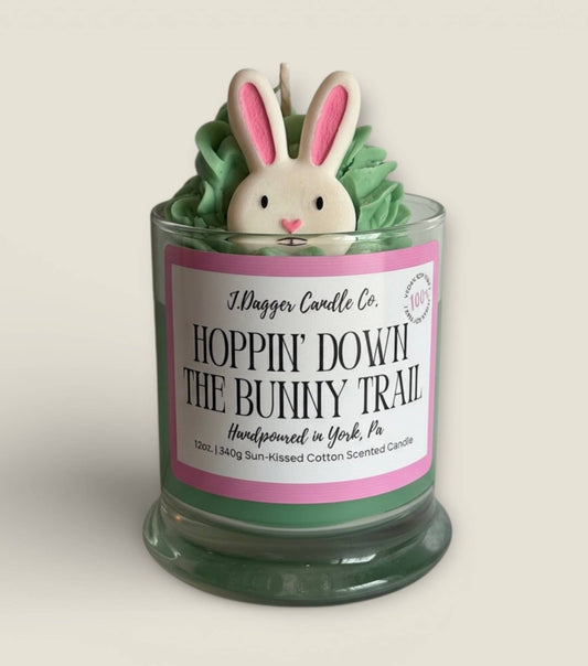 J Dagger Candle Co. - Bunny Trail Easter Themed Soy Dessert Candle , 12oz.