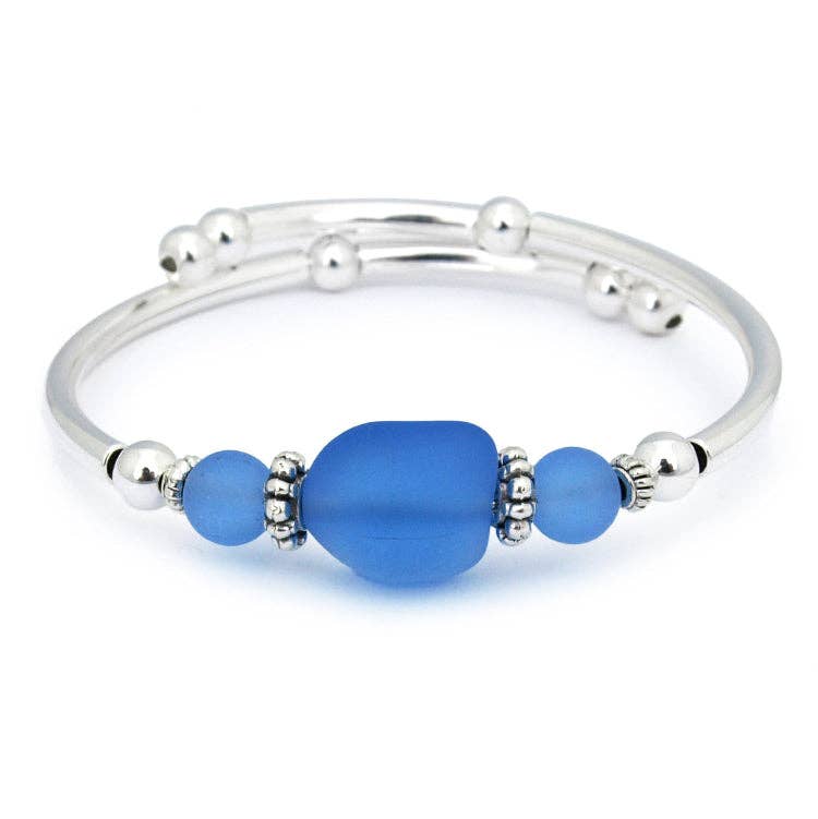 Sapphire Sea Glass Bracelet