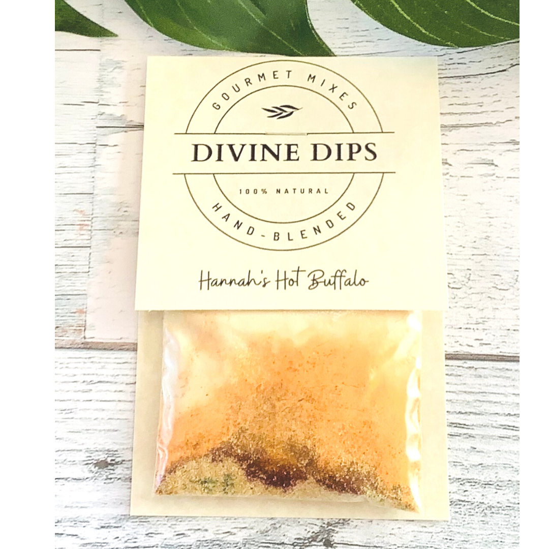 Divine Dips - Hannah’s Hot Buffalo Seasoning Dip Mix & Cheese ball