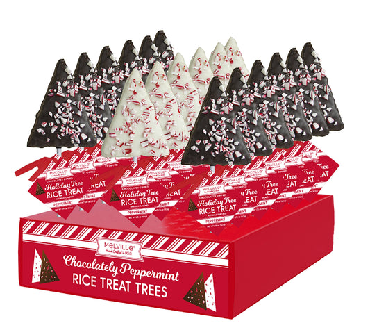 Grandpa Joe's Candy Shop - Melville Rice Cereal Treat, White & Dark Choc Trees, 18ct