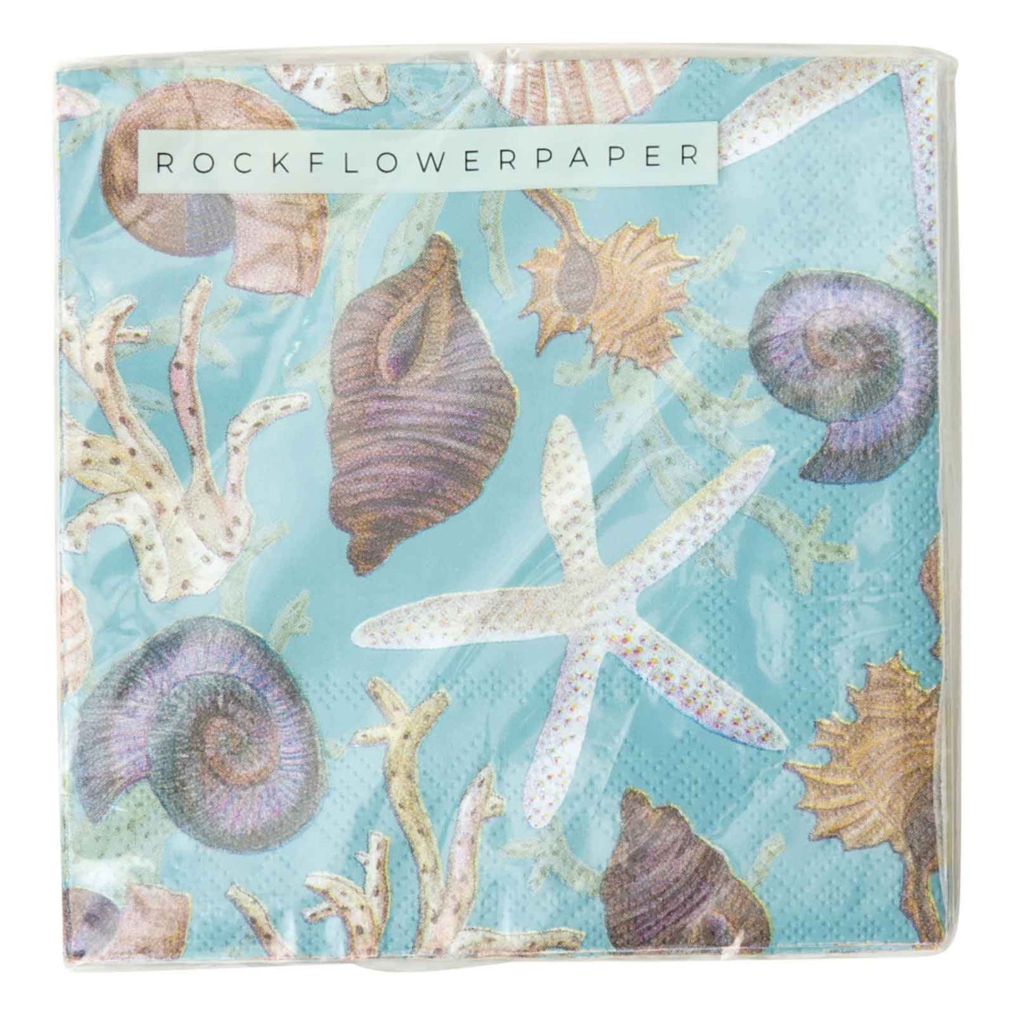 Sea Treasures Coastal  Paper Cocktail Napkins (Pack of 25)