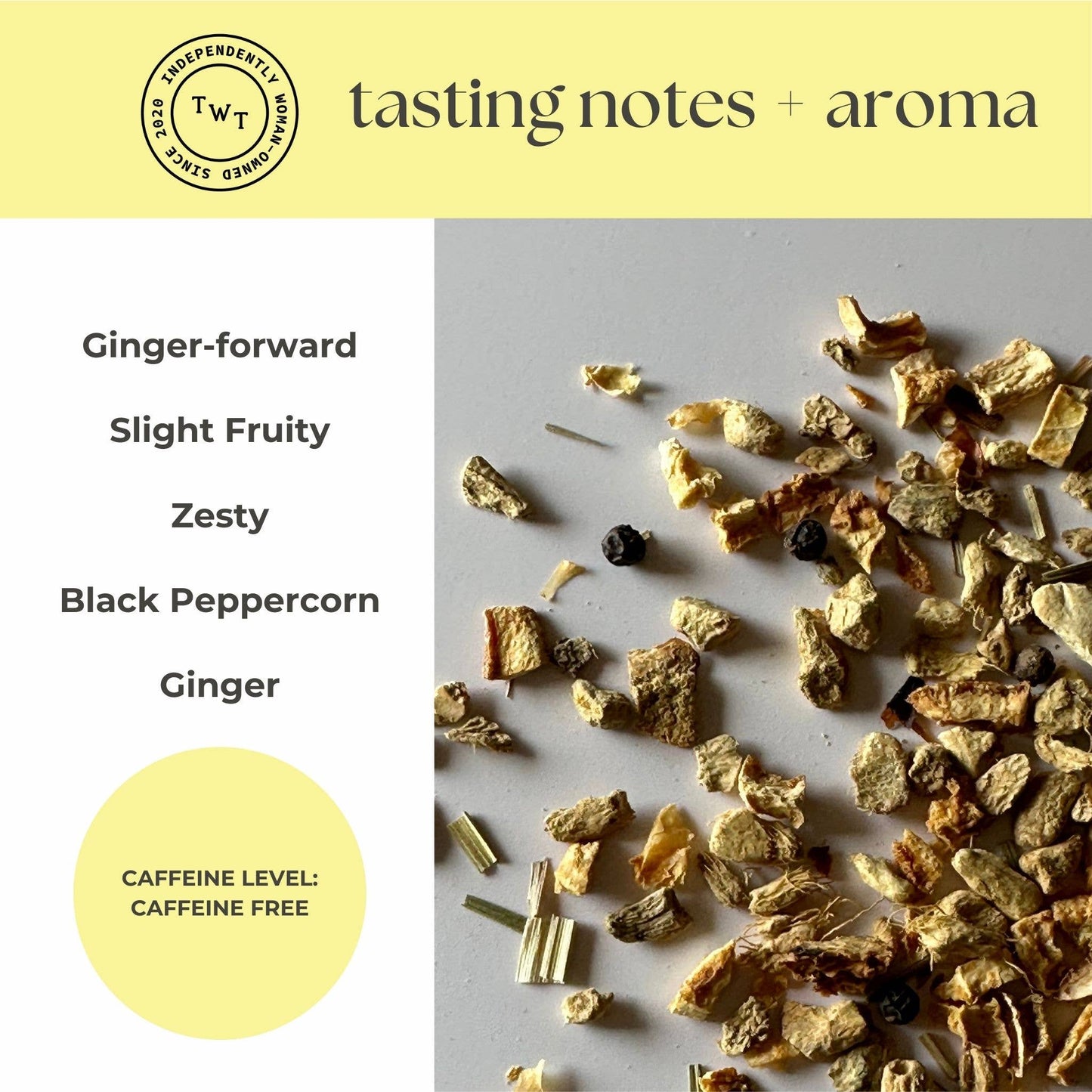 Tea with Tae - Lemon Ginger Herbal Mini Tube Gift (5 tea bags)
