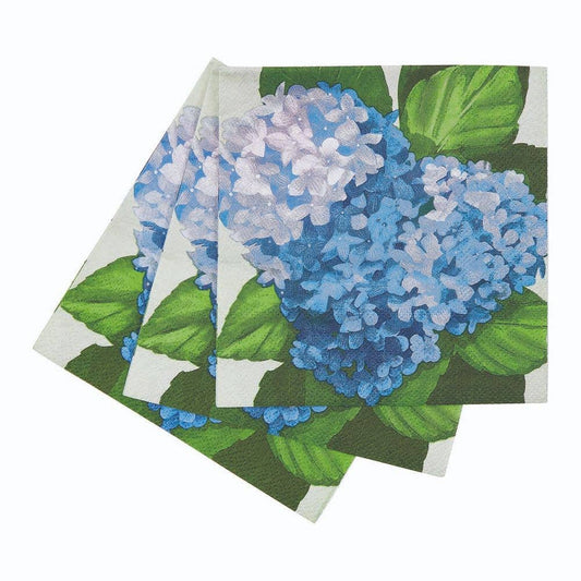 Blue Hydrangea Paper Cocktail Napkins (Pack of 25)