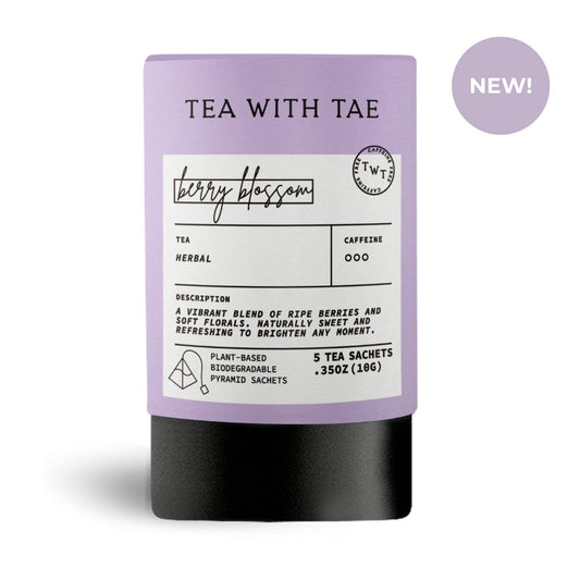 Tea with Tae - Berry Blossom Herbal Mini Tea Tube (5 tea bags)