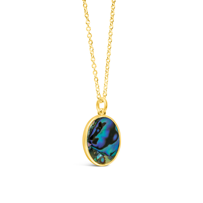Explorer Oval Necklace - Gold - Turquoise