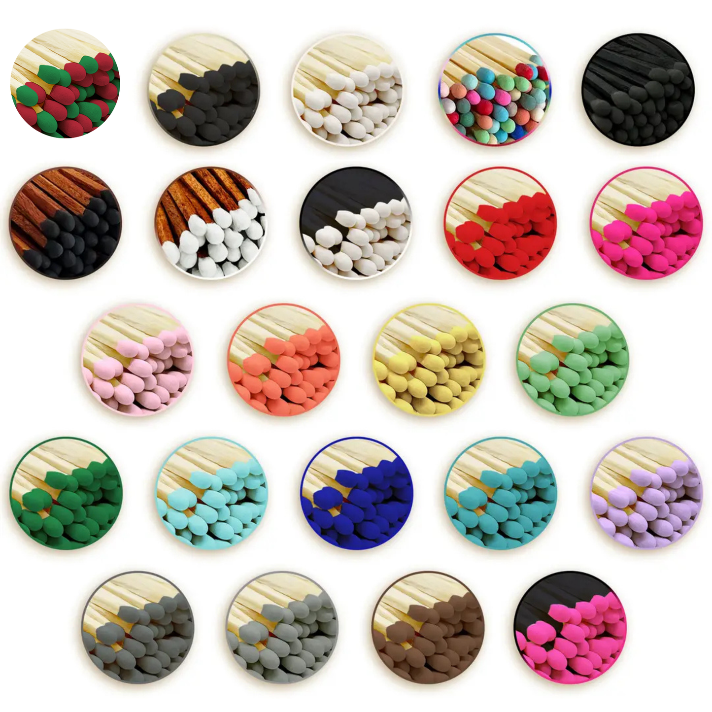 Thankful Greetings - 2" Matches + Mini Cloche -  Hot Pink