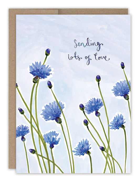 Biely & Shoaf - Cornflowers Sending Love Sympathy Card