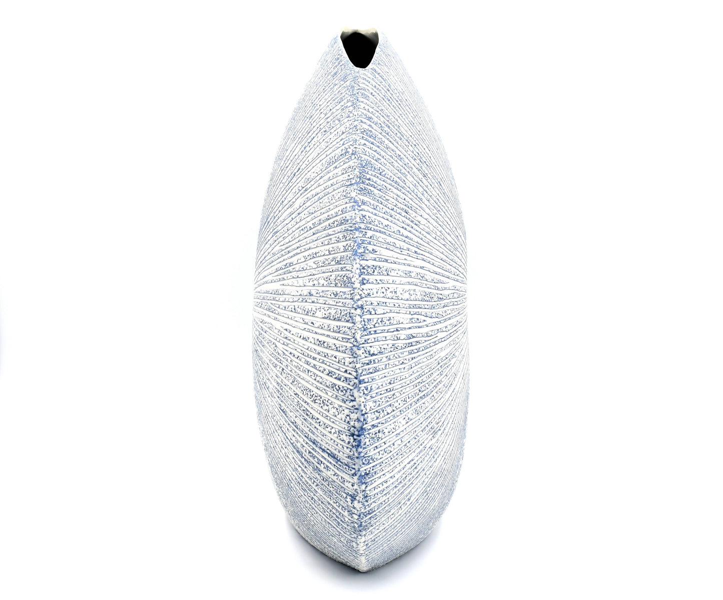 Art Floral Trading LLC - Extra Large Diva Porcelain Bud Vase - Blue and White Strokes