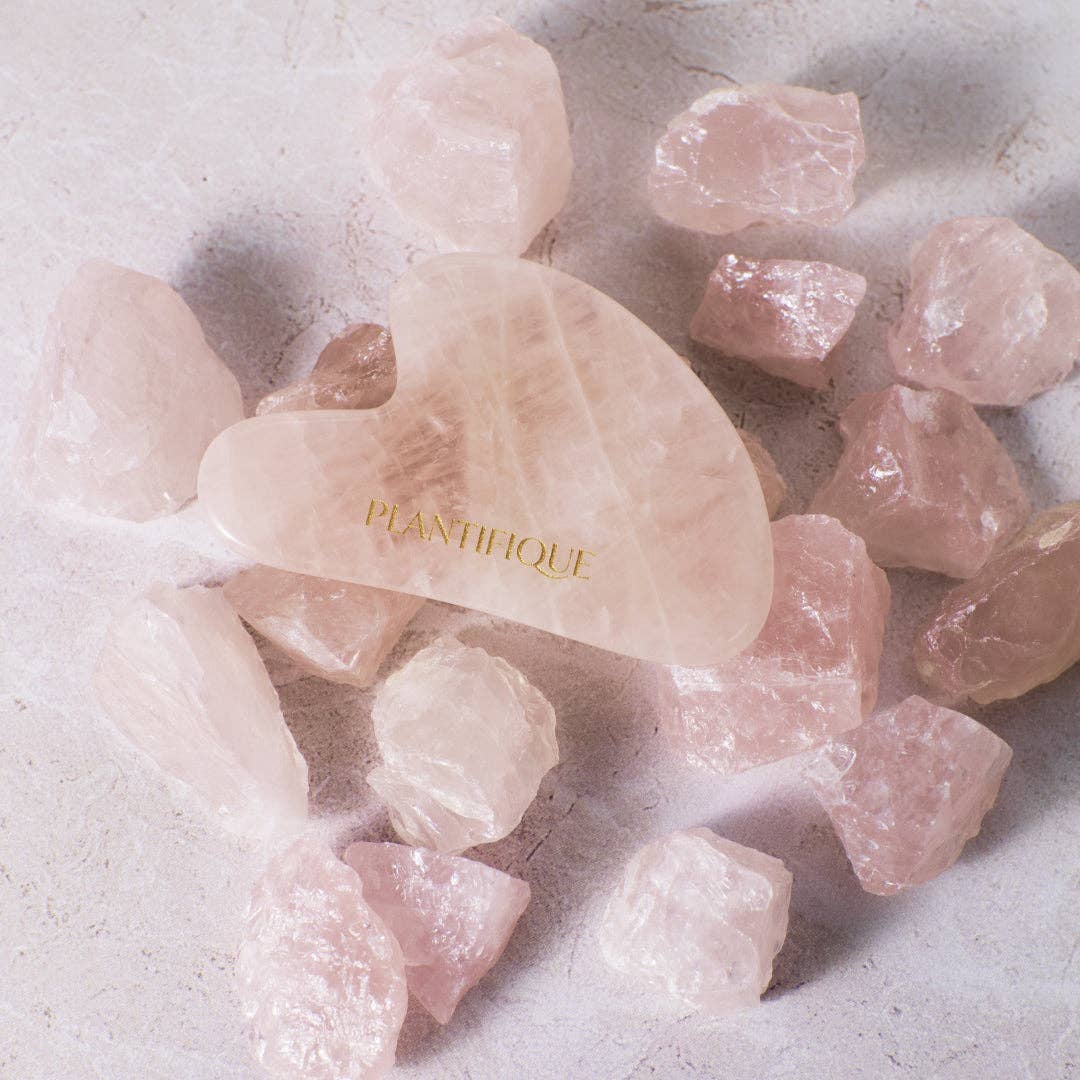 Plantifique - Rose Quartz Gua Sha Facial Massager