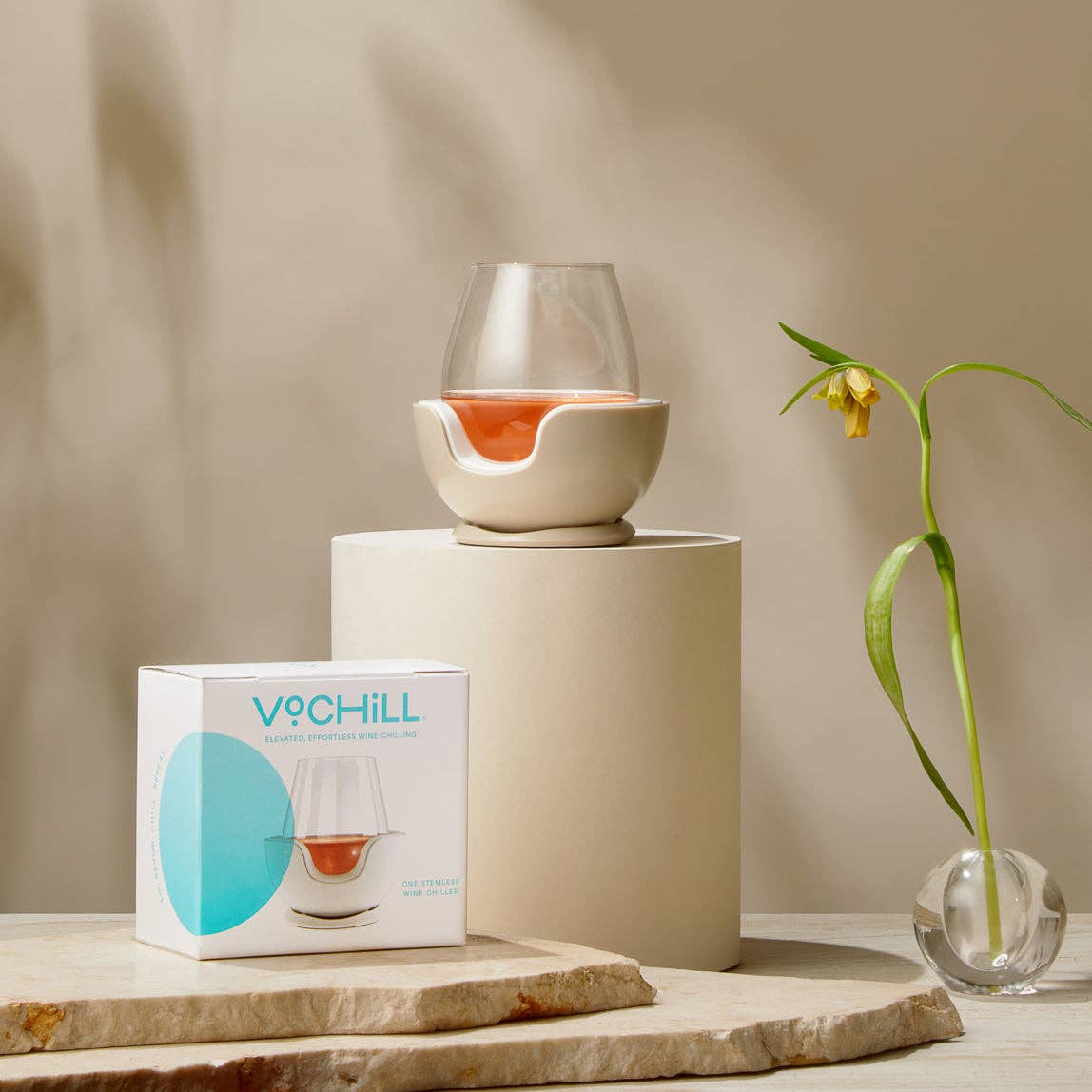 VoChill - Stemless Wine Chiller - Stone