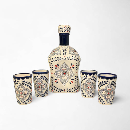 VILLA 318 - Tequila Decanter Set - Talavera