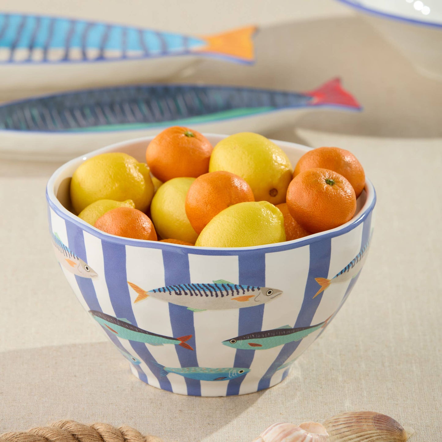 Certified International - Something Fishy Deep Bowl, 9" x 5"