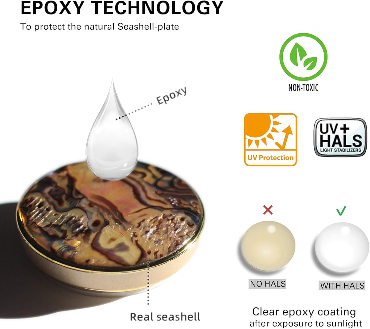 CRYSTALFY - Natural Abalone Seashell Phone Grip Holder