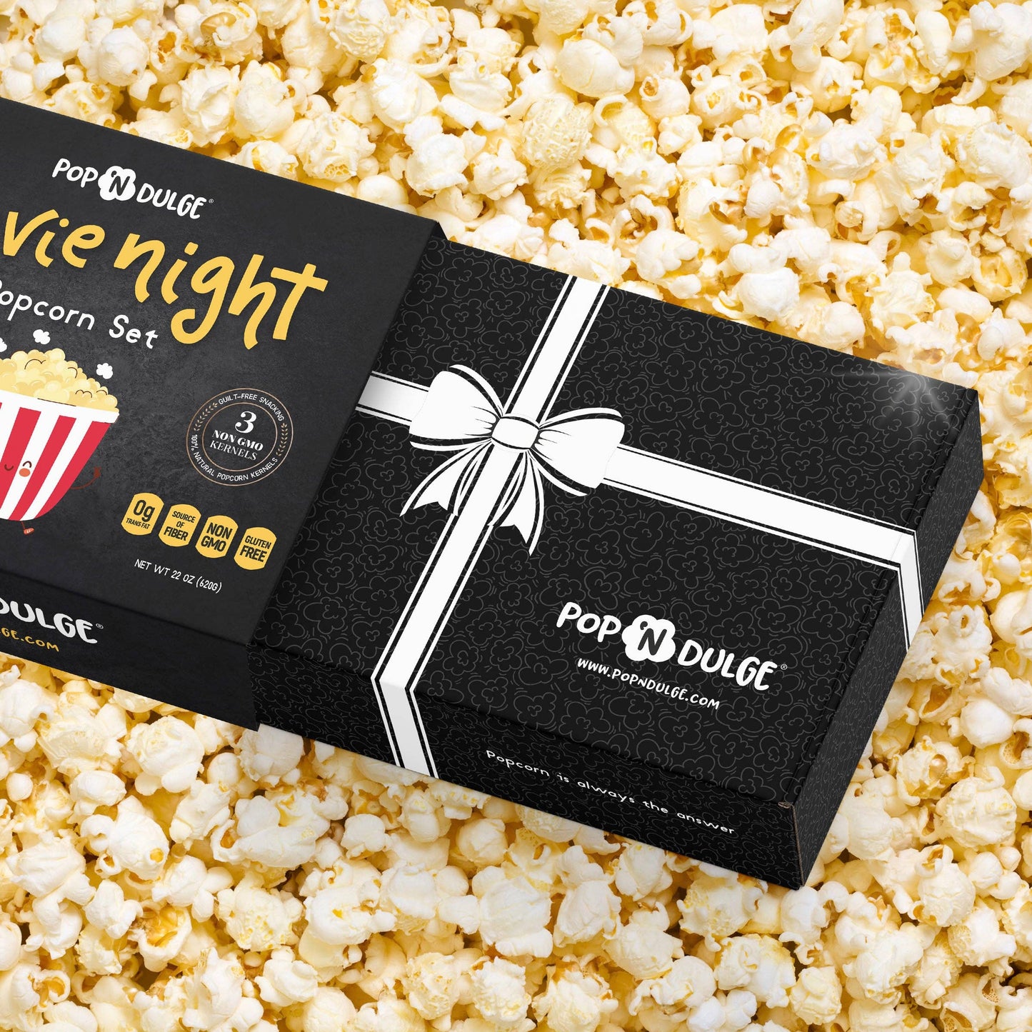 Pop 'N Dulge - Movie Night Gift Basket Gourmet Popcorn Gift Set Fathers Day