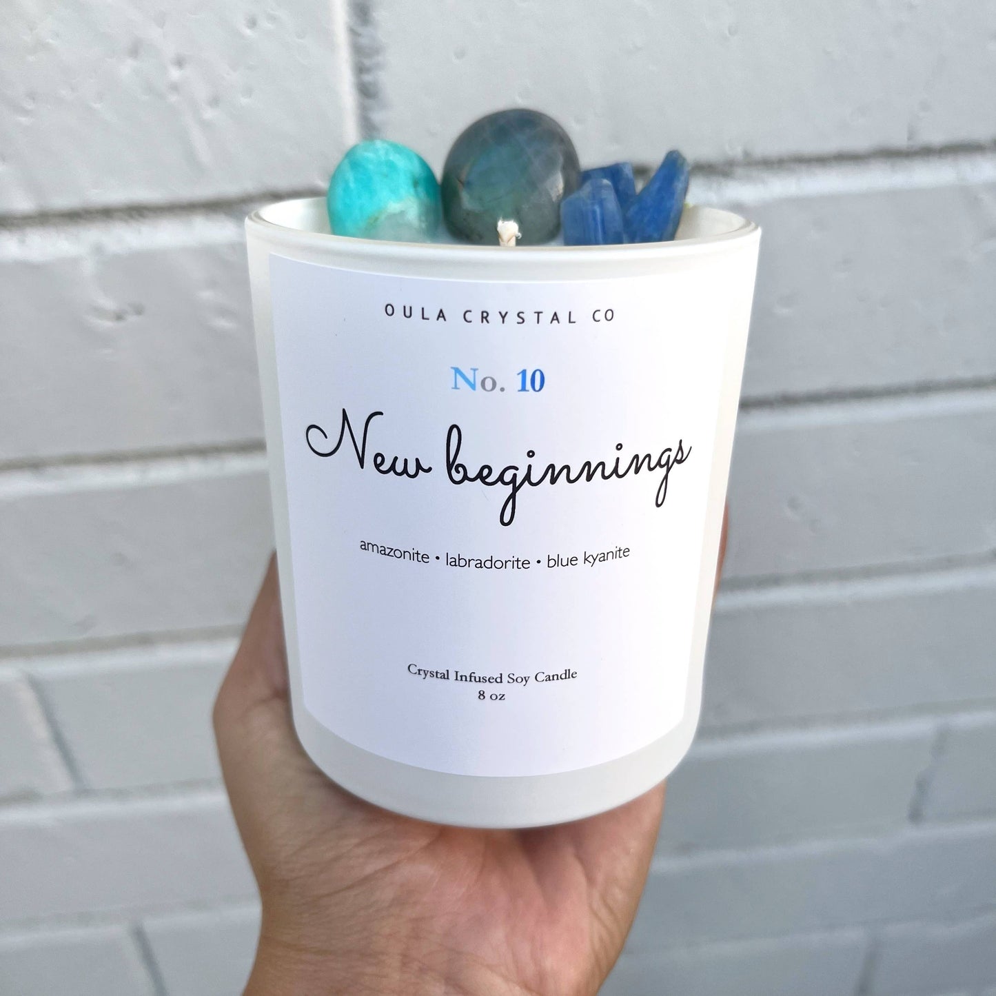 OULA CRYSTAL CO - New Beginnings Crystal Candle