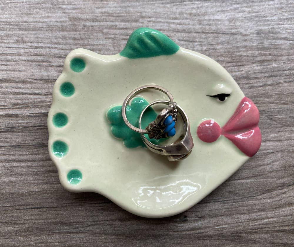 August Ceramics - Ceramic Fish Dish teabag rest or jewelry holder
