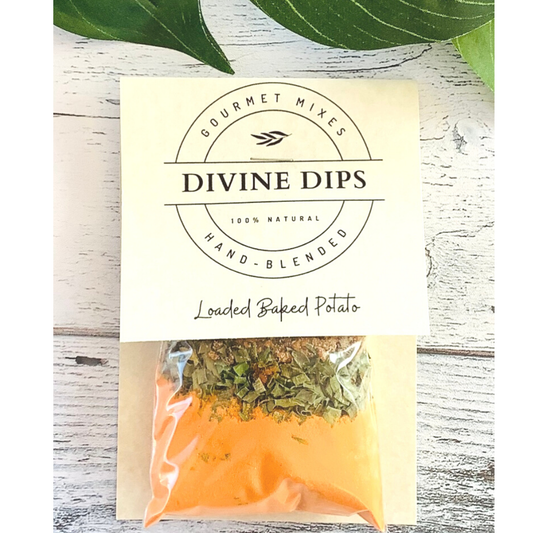 Divine Dips - Loaded Baked Potato Seasoning Dip Mix & Cheese ball