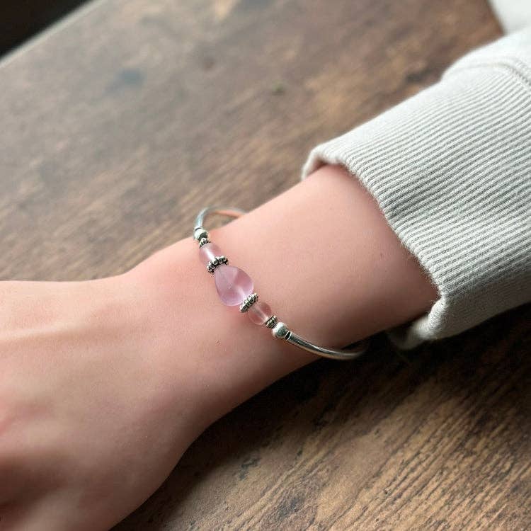 Pink Sea Glass Bracelet