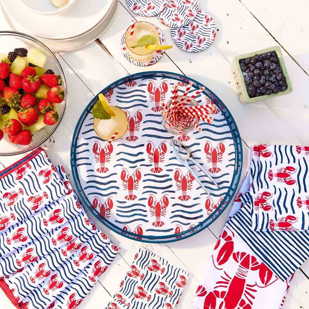 Lobster Waves Paper Cocktail Napkins (Pack of 25)