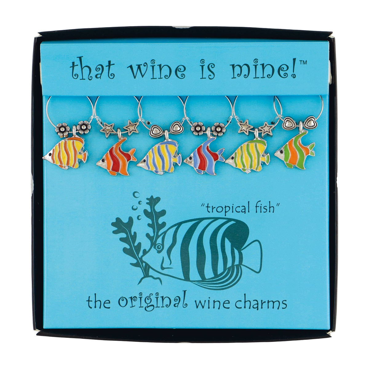 Supreme Housewares - 6-Piece Tropical Fish Wine Charms