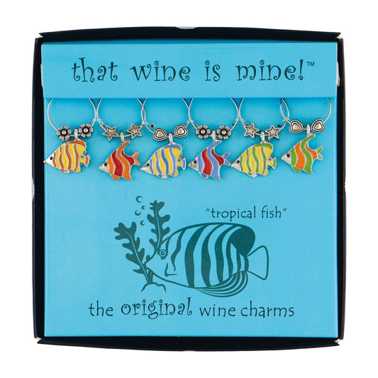 Supreme Housewares - 6-Piece Tropical Fish Wine Charms