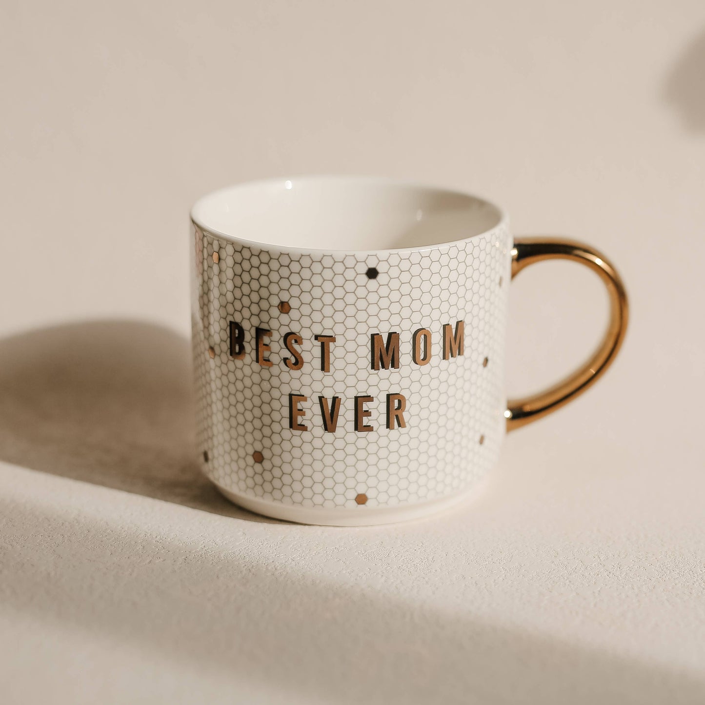 Sweet Water Décor - Best Mom Ever Gold Tile Coffee Mug