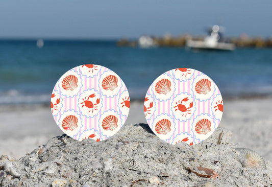 Dulce Press - Crab and Scallop Shell Car Coaster