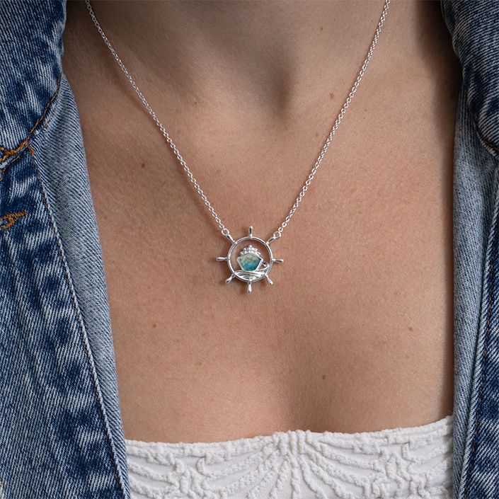Cruise Ship Necklace - Alaskan Lumberjack Shavings & Glacier Mix