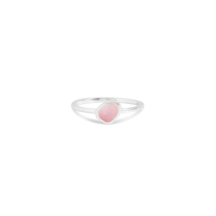 Organic Stacker Ring - Pink Conch Shell - Size 7