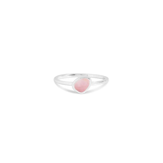 Organic Stacker Ring - Pink Conch Shell - Size 7