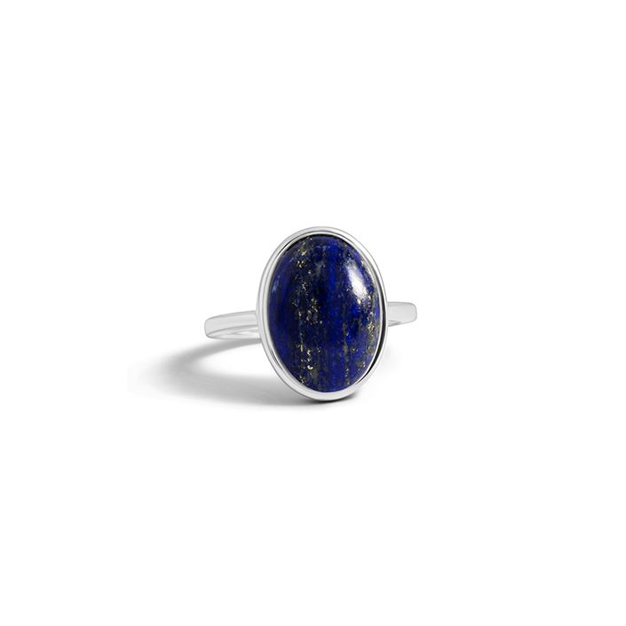 Oval Ring - Lapis Size 7