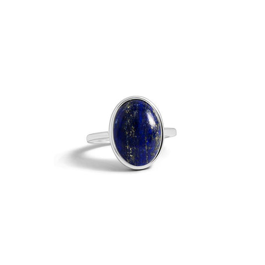 Oval Ring - Lapis Size 7
